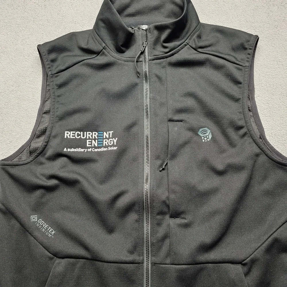 NWT Mountain Hardwear Gore-Tex Infinium Vest Mens Small P Black Softshell OM8959